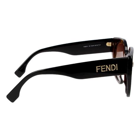 fendi bold ff havana and black acetate sunglasses